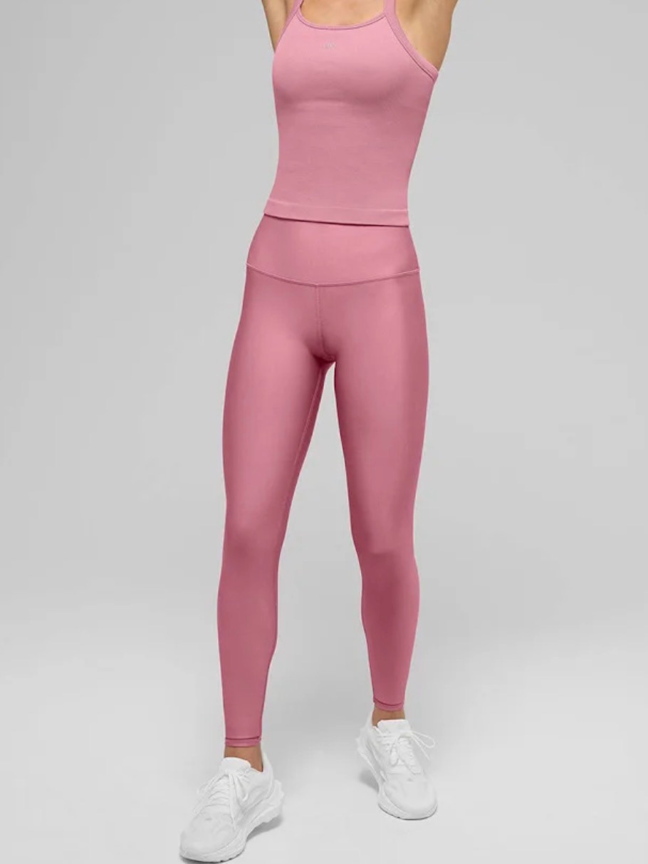 Alo Yoga 7/8 High-Waist Airlift Leggings In Coral Rose